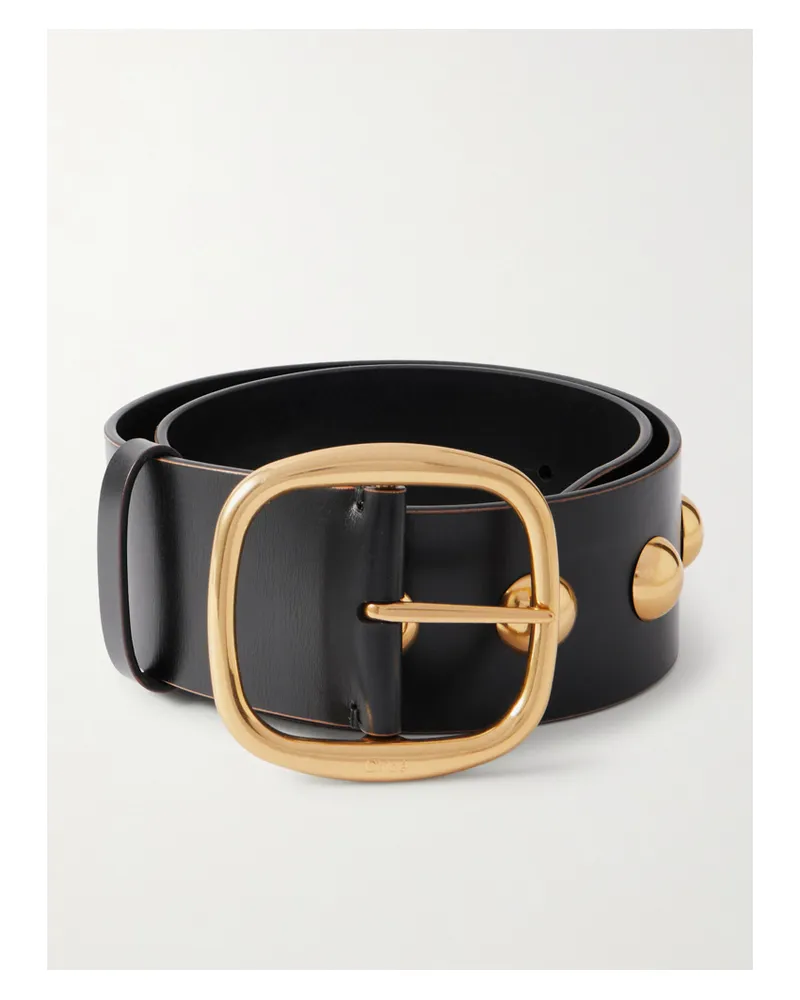 Chloé Ledergürtel Mit Nieten - Schwarz Schwarz