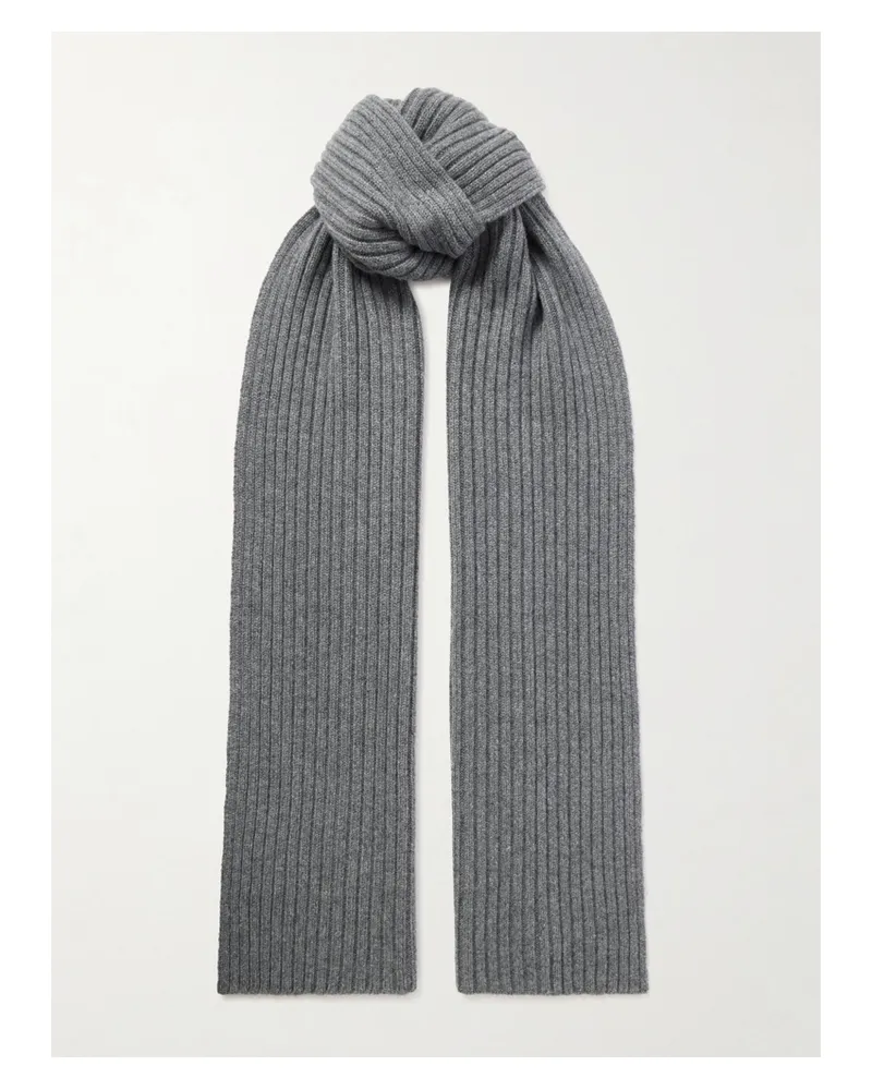 arch4 Nancy Ribbed Cashmere Scarf - Gray Gray