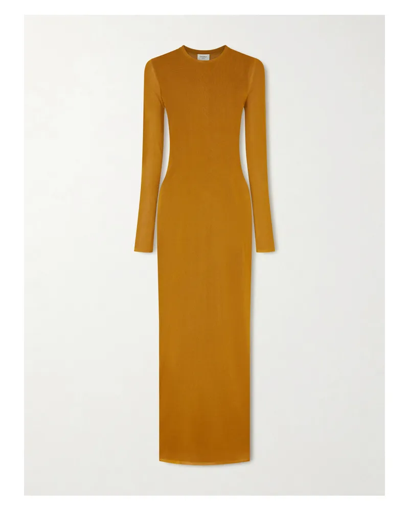 Saint Laurent Knitted Maxi Dress - Yellow Yellow