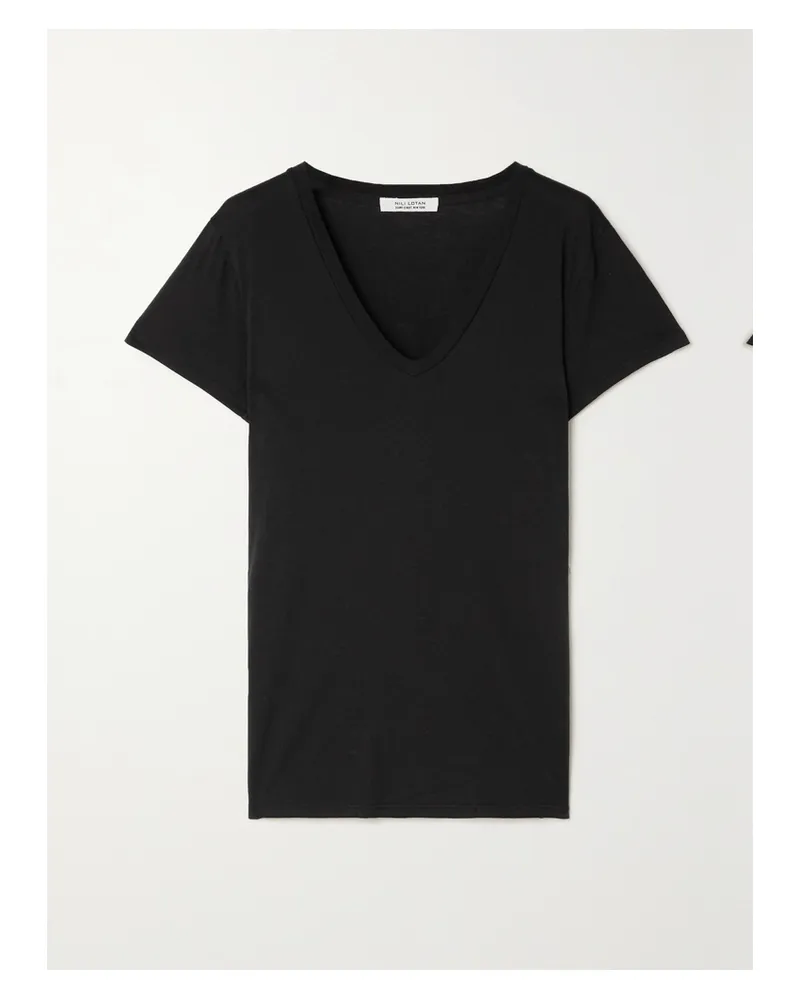 Nili Lotan Carol T-shirt Aus Baumwoll-jersey - Schwarz Schwarz