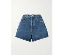 Parker Long Clean Organic Denim Shorts - Blue