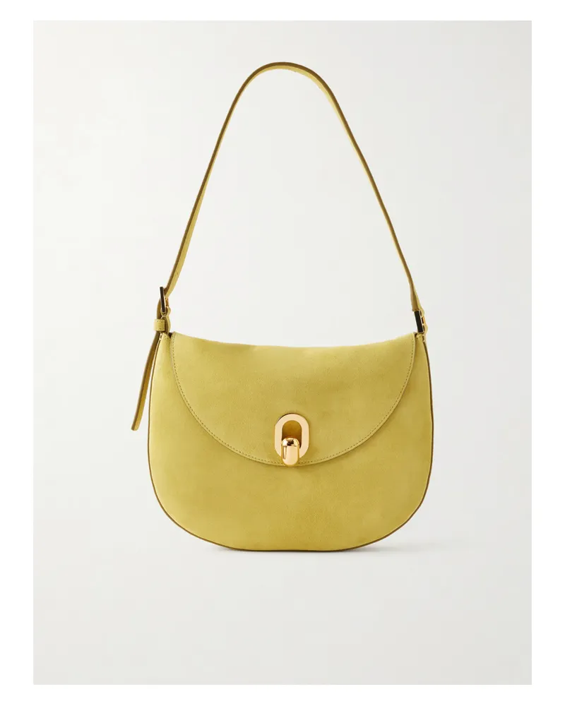 SAVETTE Tondo Small Suede Shoulder Bag - Green Green