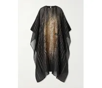 Venice Fil Coupé Silk-blend Kaftan - Black