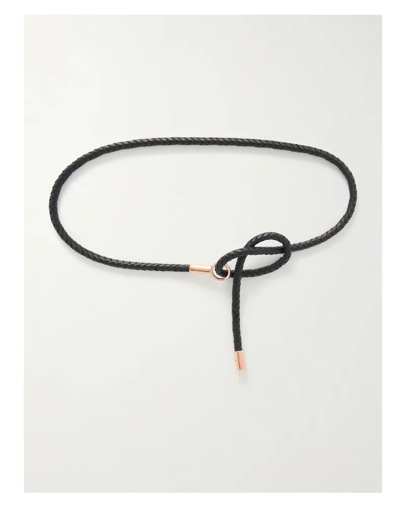 Gabriela Hearst Woven Leather Belt - Black Black