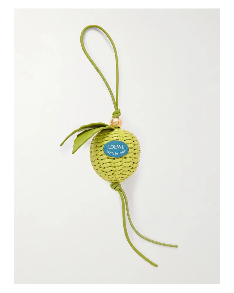 Loewe Granny Apple Taschenanhänger Aus Leder Mit Goldfarbenem Detail - Grün Grün