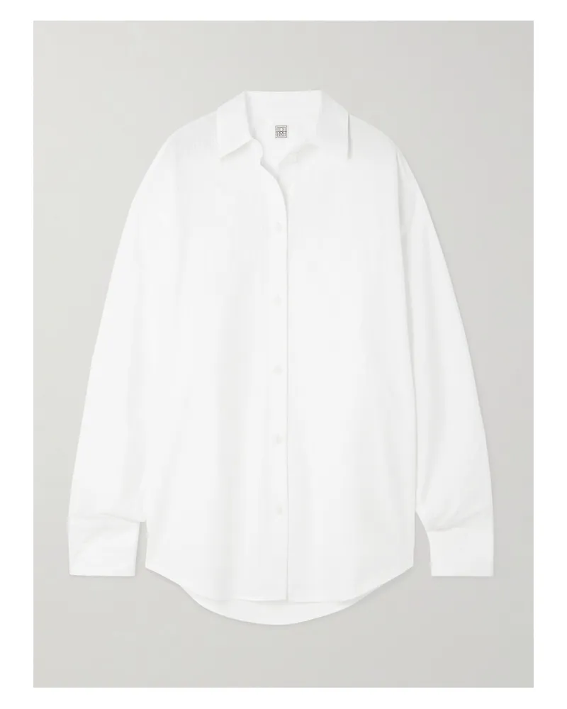 Totême Hemd Aus Gestreifter Baumwolle - Weiß Weiß