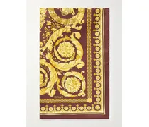 Printed Silk-twill Scarf - Gold