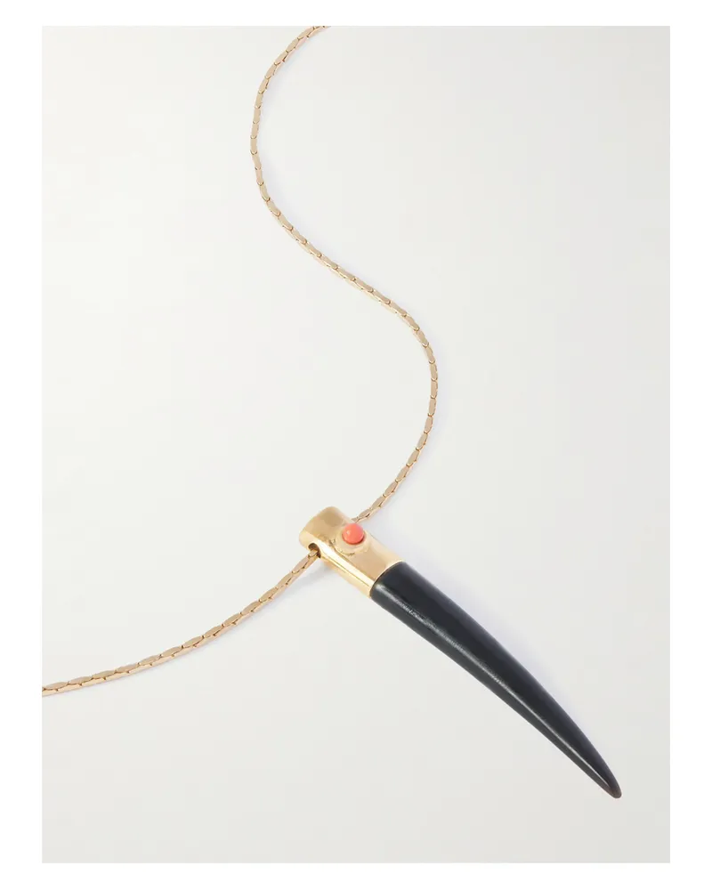 Isabel Marant Goldfarbene Kette Mit Harz Gold