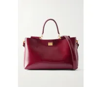 My Sicily Glossed-leather Shoulder Bag - Red