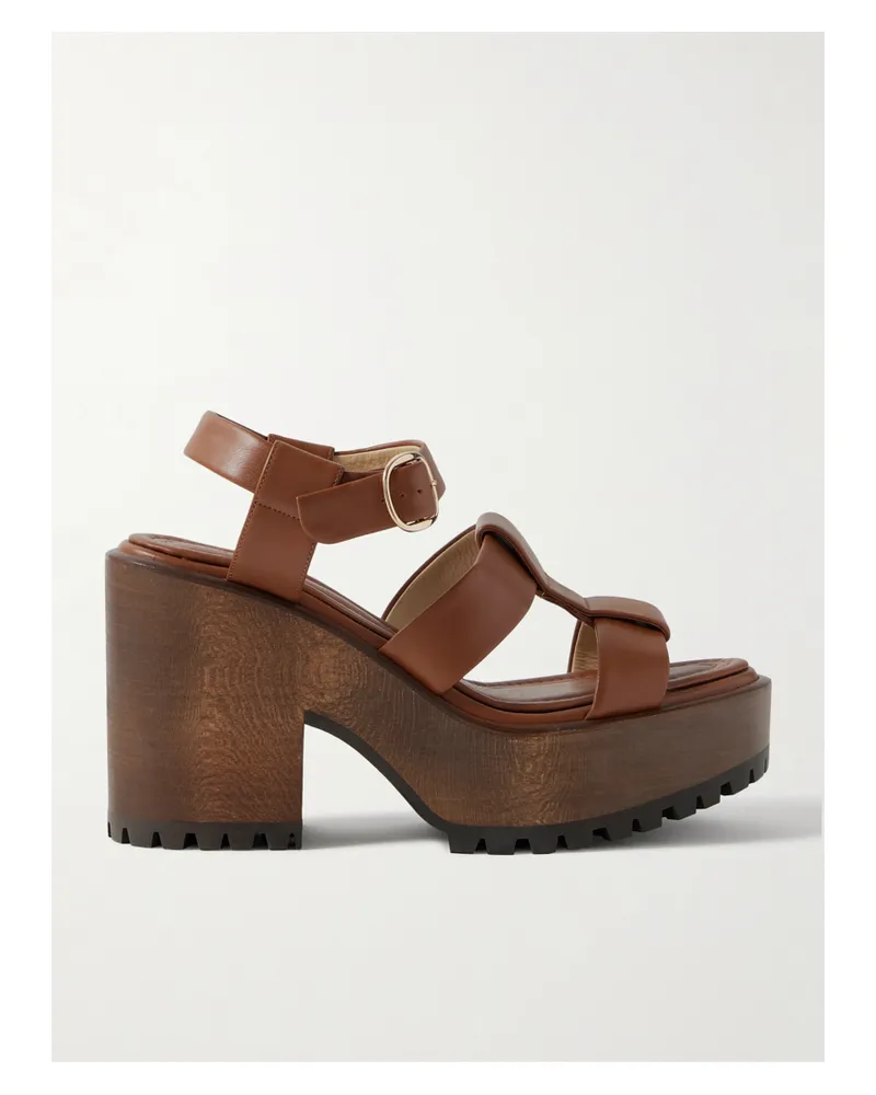 Gabriela Hearst Hera Plateausandalen Aus Leder - Braun Braun