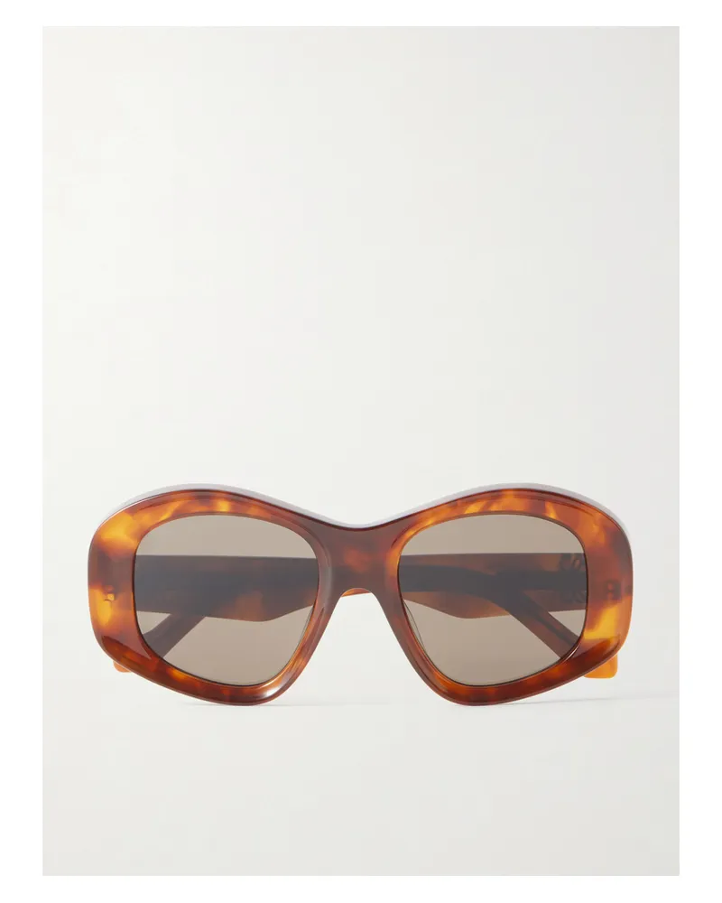 Loewe Anagram Sonnenbrille Mit Rundem Rahmen Aus Azetat In Hornoptik Horn