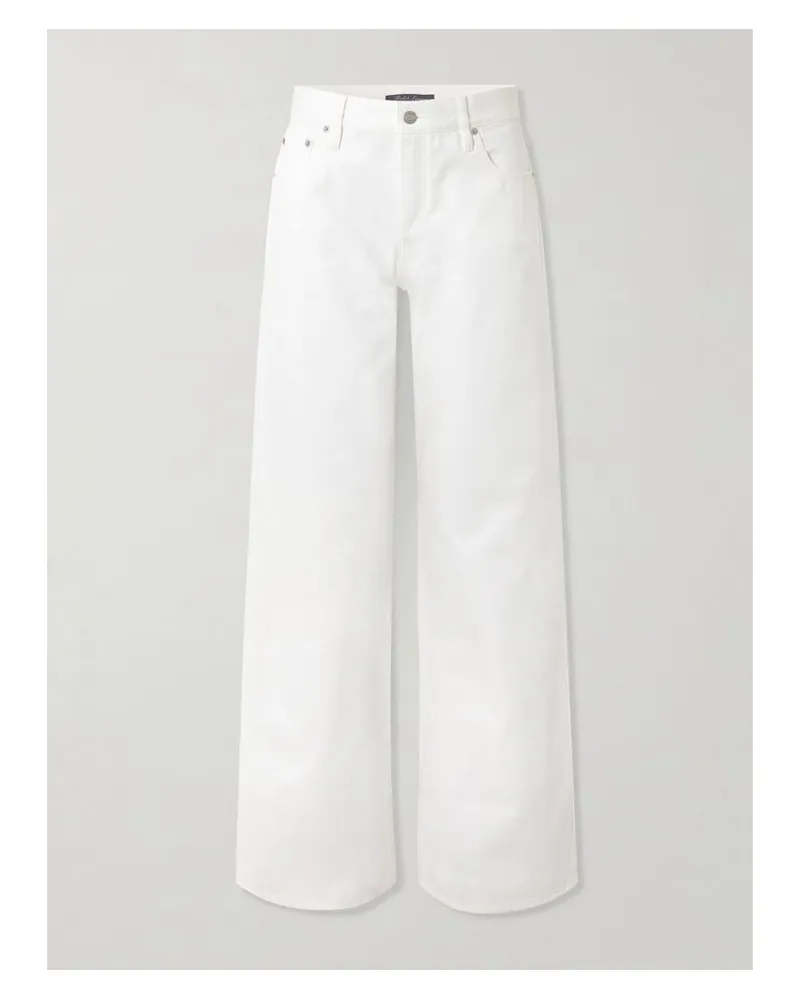 Ralph Lauren Halbhohe Jeans Mit Weitem Bein - Weiß Weiß