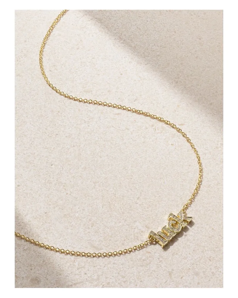 Jennifer Meyer Luck Kette Aus 18 Karat Gold Mit Diamanten Gold
