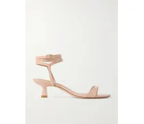 Nudist Wrap Patent-leather Sandals - Neutrals