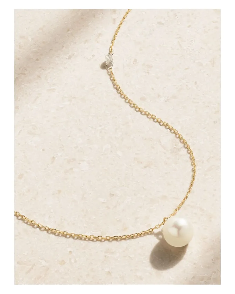 MIZUKI Kette Aus 14 Karat Gold Mit Perlen Und Diamant Gold