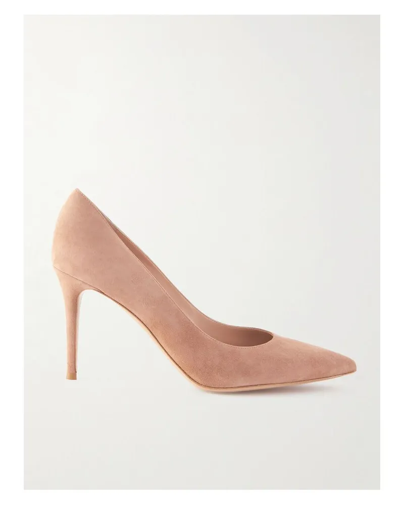 Gianvito Rossi 85 Pumps Aus Veloursleder - Neutral Neutral