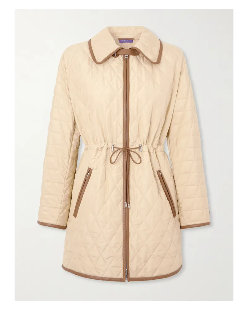 Ralph Lauren Steppjacke Aus Wattiertem Shell Mit Lederbesätzen - Braun Braun