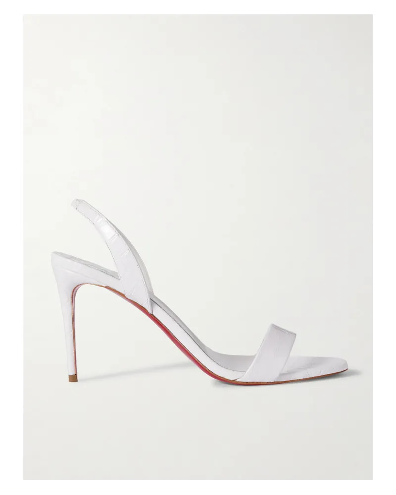 Christian Louboutin O Marylin 85 Slingback-sandalen aus Lackleder Weiß