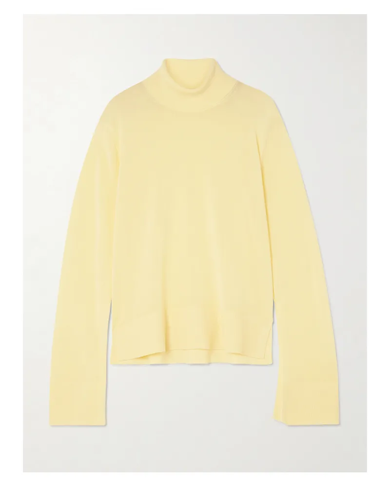 Totême Rollkragenpullover Aus Einer Lyocell-mischung - Gelb Gelb