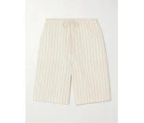 Shorts aus Webstoff mit Nadelstreifen