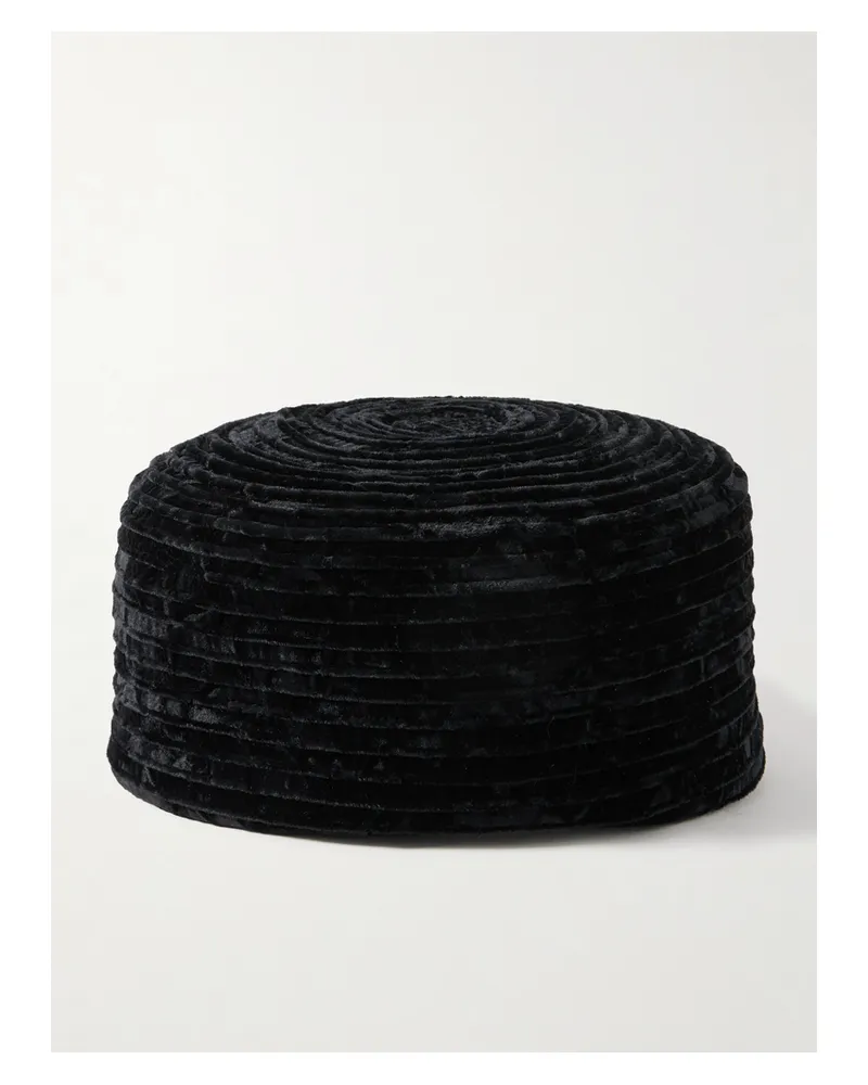 Gigi Burris Lauren Silk-blend Velvet Pillbox Hat - Black Black