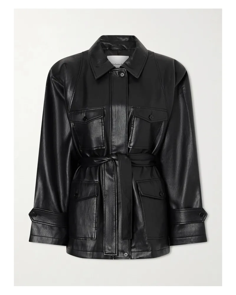 FRANKIE Shop Belted Jacket - Black Black