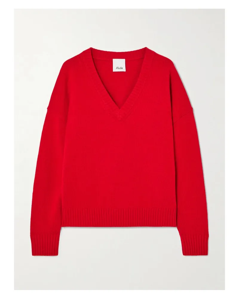 ALLUDE Pullover Aus Einer Woll-kaschmirmischung - Rot Rot