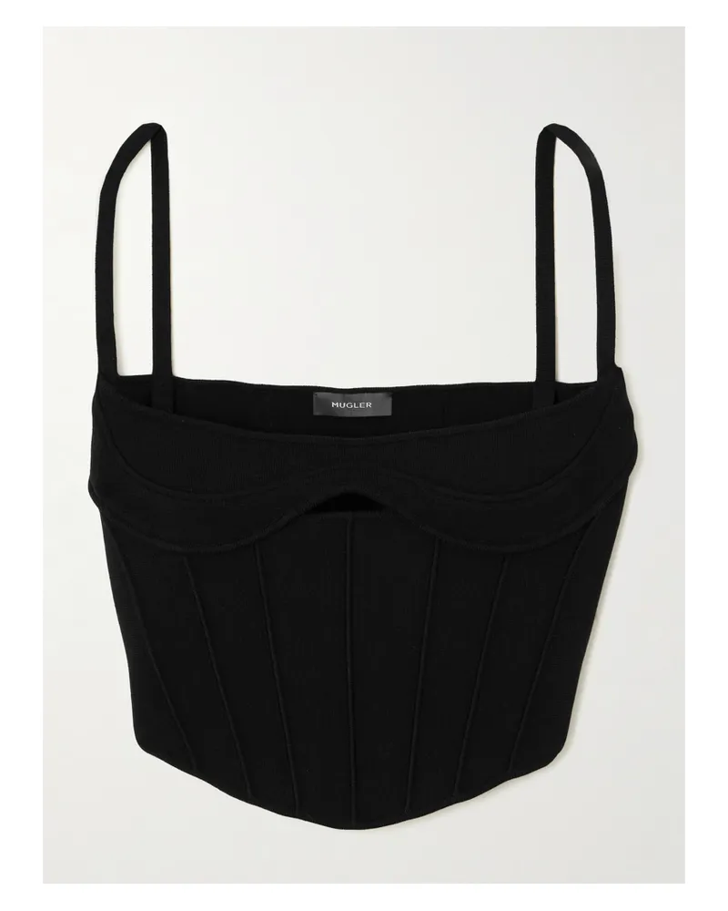 Thierry Mugler Heaven Bustier Aus Stretch-strick - Schwarz Schwarz
