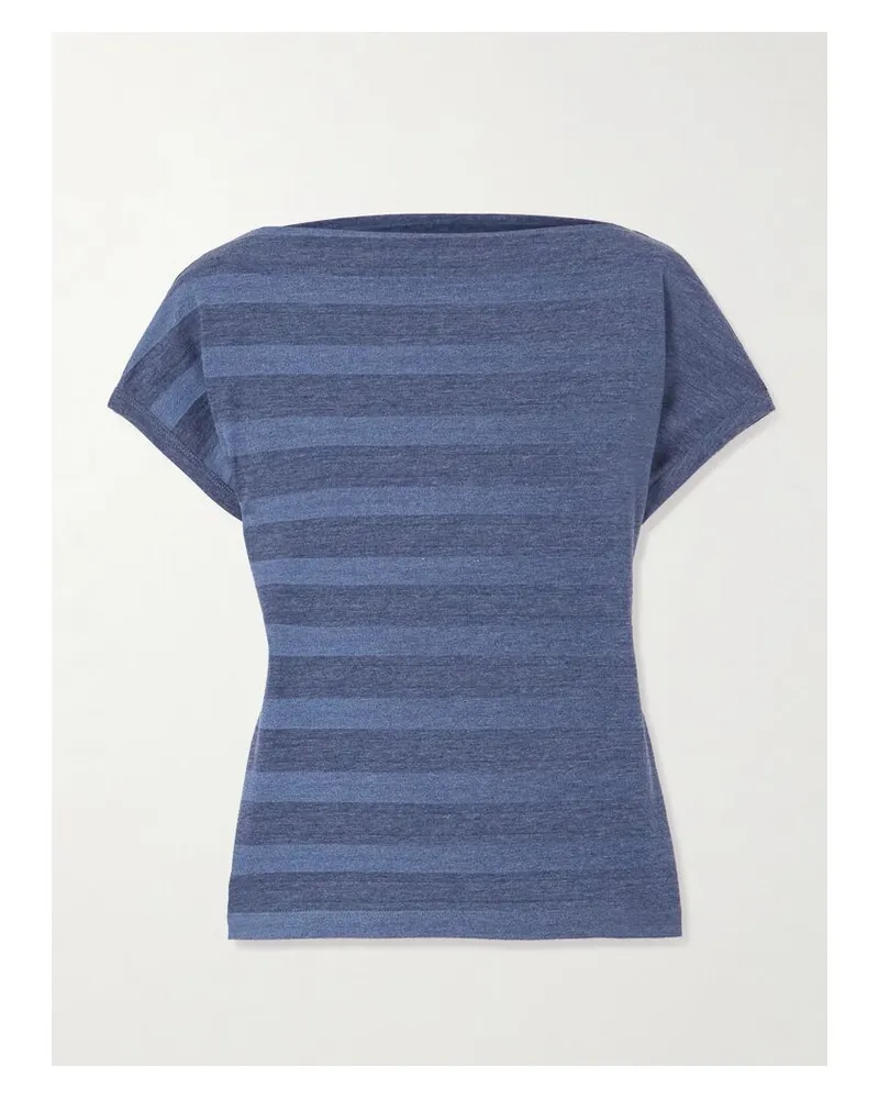 Our Legacy Sailor Gestreiftes T-shirt Aus Jersey Aus Einer Baumwollmischung - Blau Blau