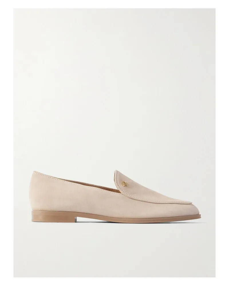 Gianvito Rossi Loafers Aus Veloursleder Mit Verzierung - Creme Creme