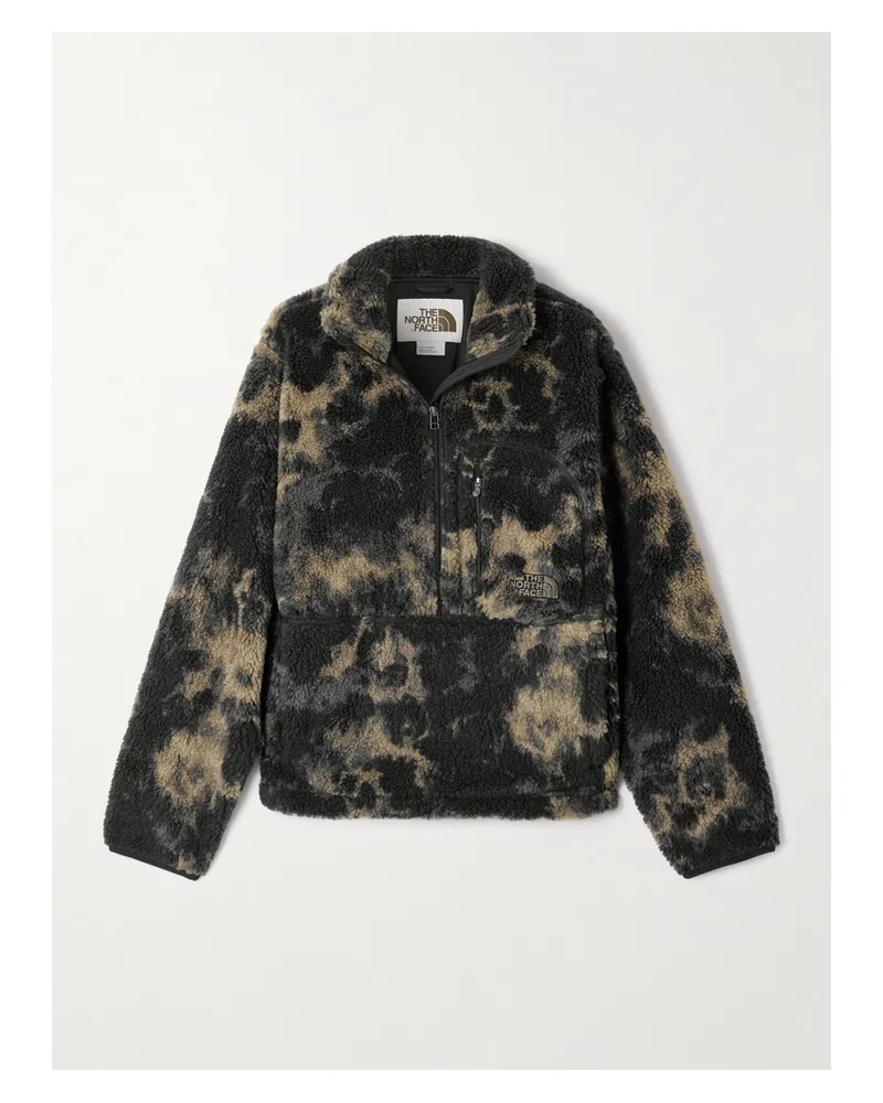 The North Face Embroidered Fleece Half-zip Jacket - Brown Brown