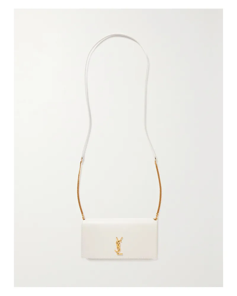 Saint Laurent Cassandre Strap Leather Phone Case - Off-white Off-white