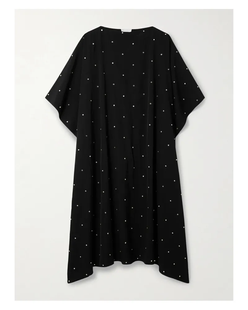 Stella McCartney Kaftan Aus Crêpe Mit Kristallen - Schwarz Schwarz