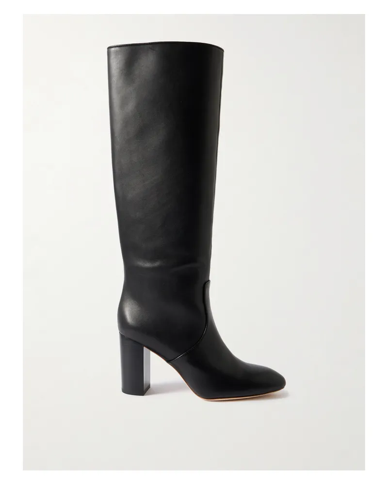 Loeffler Randall Goldy Leather Knee Boots - Black Black