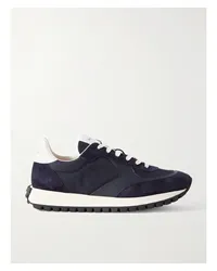 Gianvito Rossi Gravel Sneakers aus Veloursleder, Leder und Shell Blau