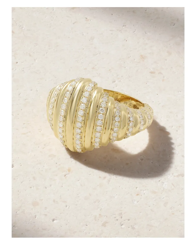 Yvonne Léon Berlingot Ring Aus 9 Karat Gold Mit Diamanten Gold