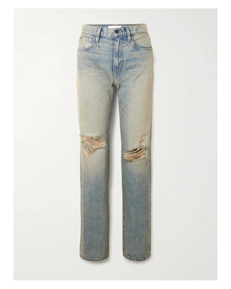 SLVRLAKE Sophie Long Mid-rise Straight-leg Jeans - Blue Blue