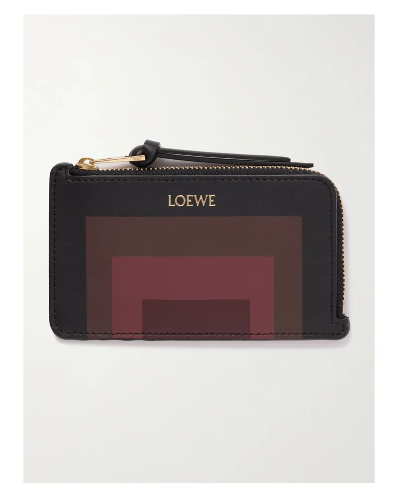 Loewe Josef Albers Kartenetui Aus Leder Mit Print - Mehrfarbig Mehrfarbig