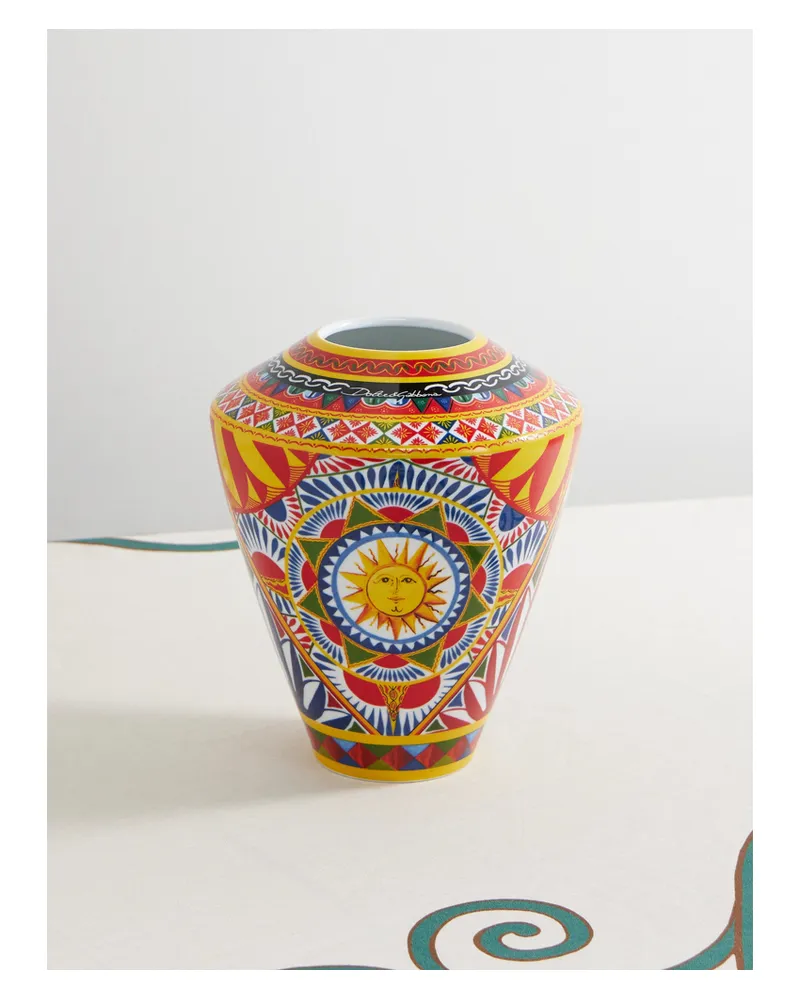 Dolce & Gabbana Small Amphora Vase Aus Porzellan - Rot Rot