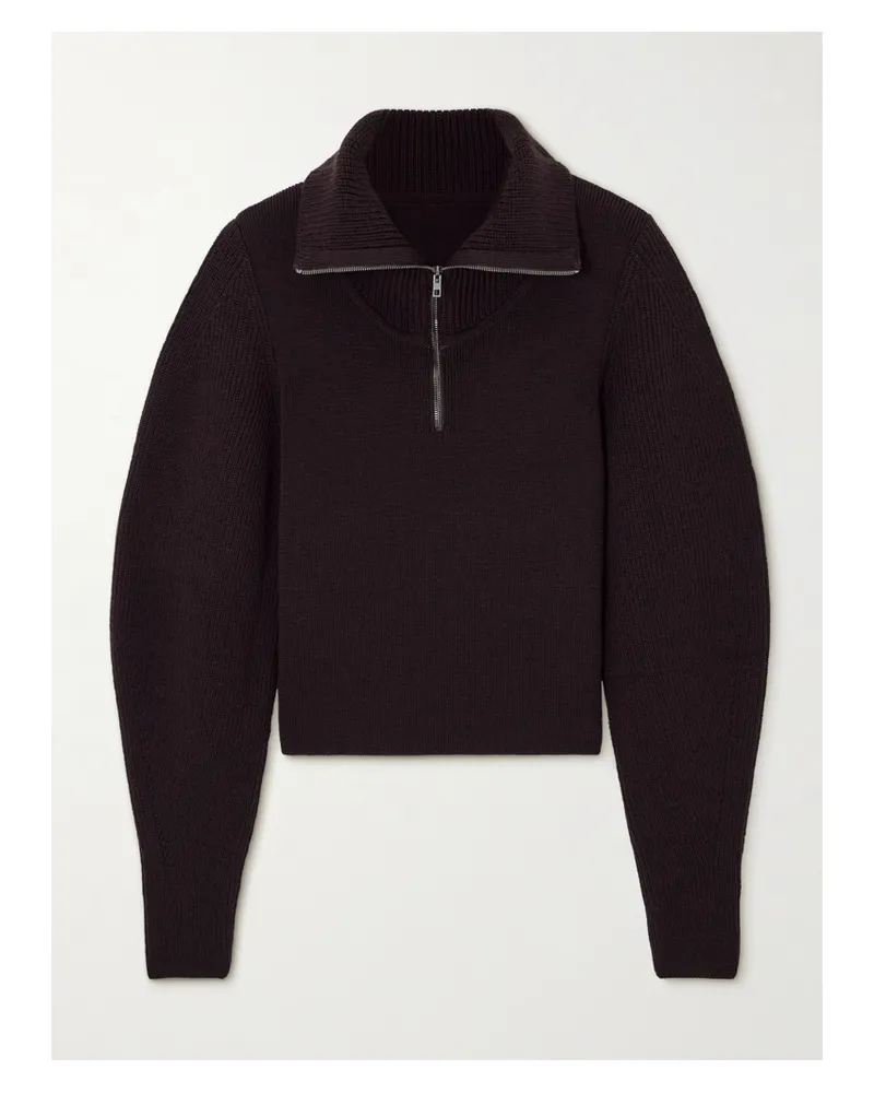 Christophe Lemaire Pullover Aus Wolle Mit Reißverschluss - Burgunder Burgunder