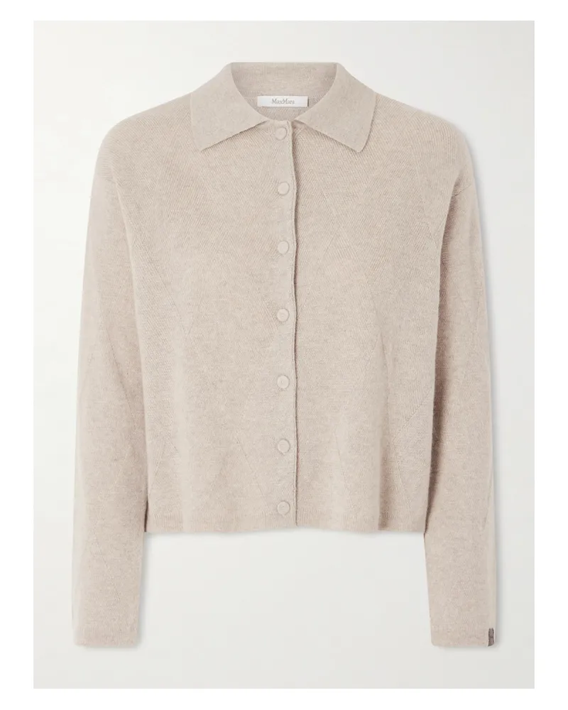 Max Mara Cardigan Aus Kaschmir - Neutral Neutral