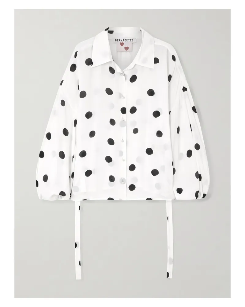 BERNADETTE Maxine Hemd Aus Crêpe De Chine Mit Polka-dots - Weiß Weiß