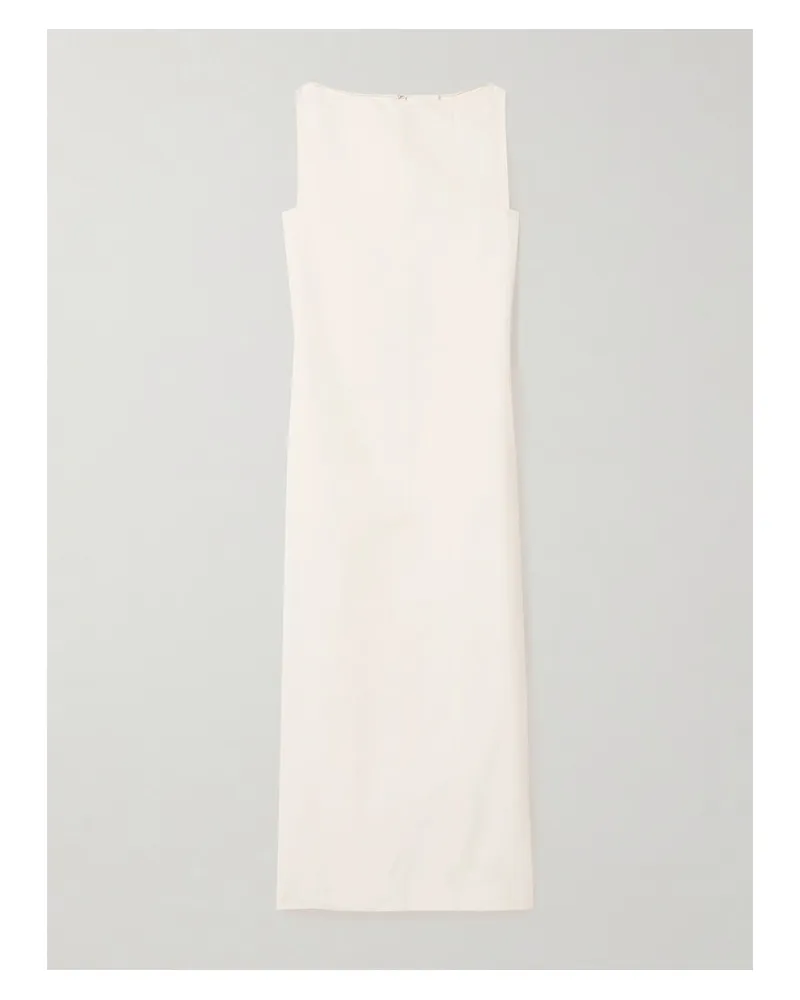 KHAITE Martay Midikleid Aus Baumwollpopeline - Elfenbein Elfenbein