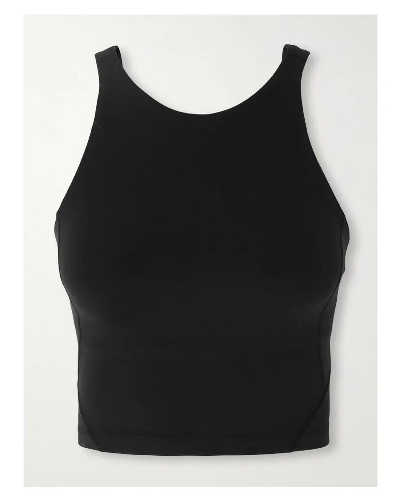 LULULEMON Yoga Align™ C/d Verkürztes Tanktop Aus Nulu™-material - Schwarz Schwarz