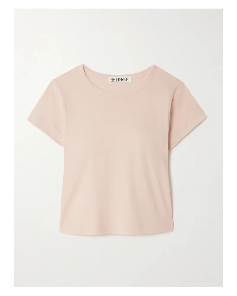 ÉTERNE Baby Tee Verkürztes T-shirt Aus Jersey Aus Einer Baumwoll-modalmischung - Pink Pink