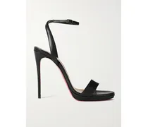 Loubi Queen 120 Sandalen Aus Leder - Schwarz