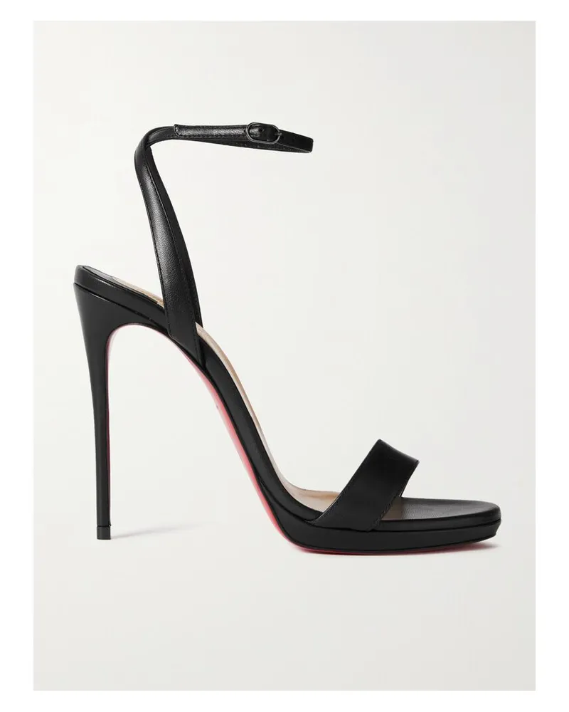 Christian Louboutin Loubi Queen 120 Sandalen Aus Leder - Schwarz Schwarz