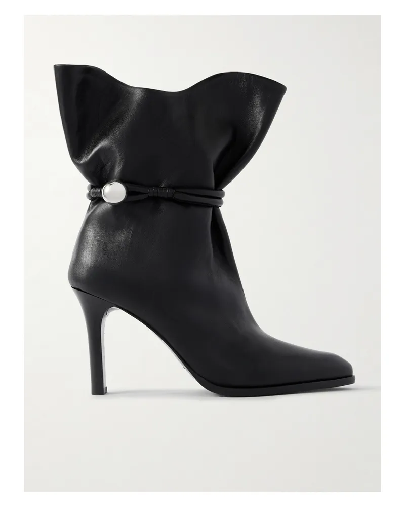 Isabel Marant Lolya Ankle Boots Aus Leder Mit Verzierung - Schwarz Schwarz