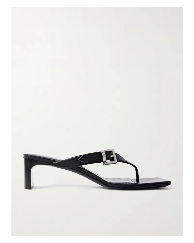 Balenciaga Bel Air Buckled Leather Sandals - Black Black