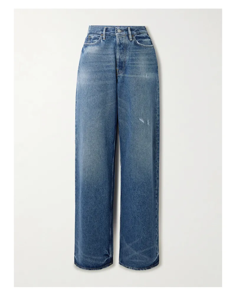 Acne Studios 1981 Tief Sitzende Jeans Mit Weitem Bein Aus Bio-denim - Blau Blau